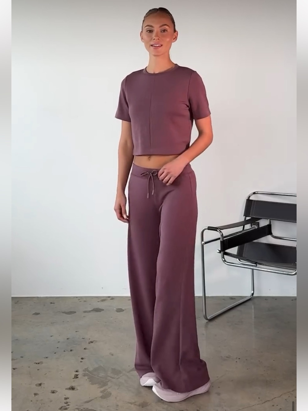 NWT Noli Shop Daphne 2 Piece Modal Lounge Set T Shirt & Wide Leg Pants size S - Picture 4 of 10